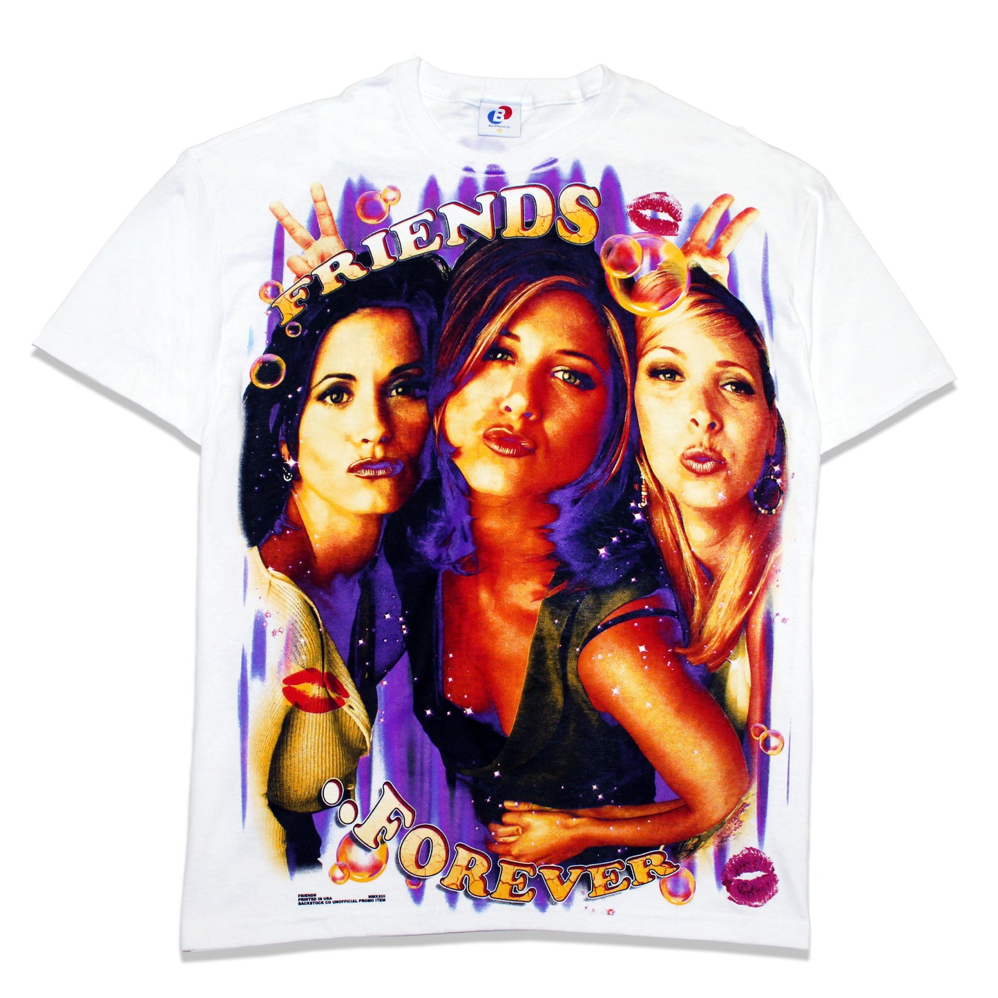 FRIENDS Forever Orig. fan art shirt *WHITE* RIP Matthew Perry