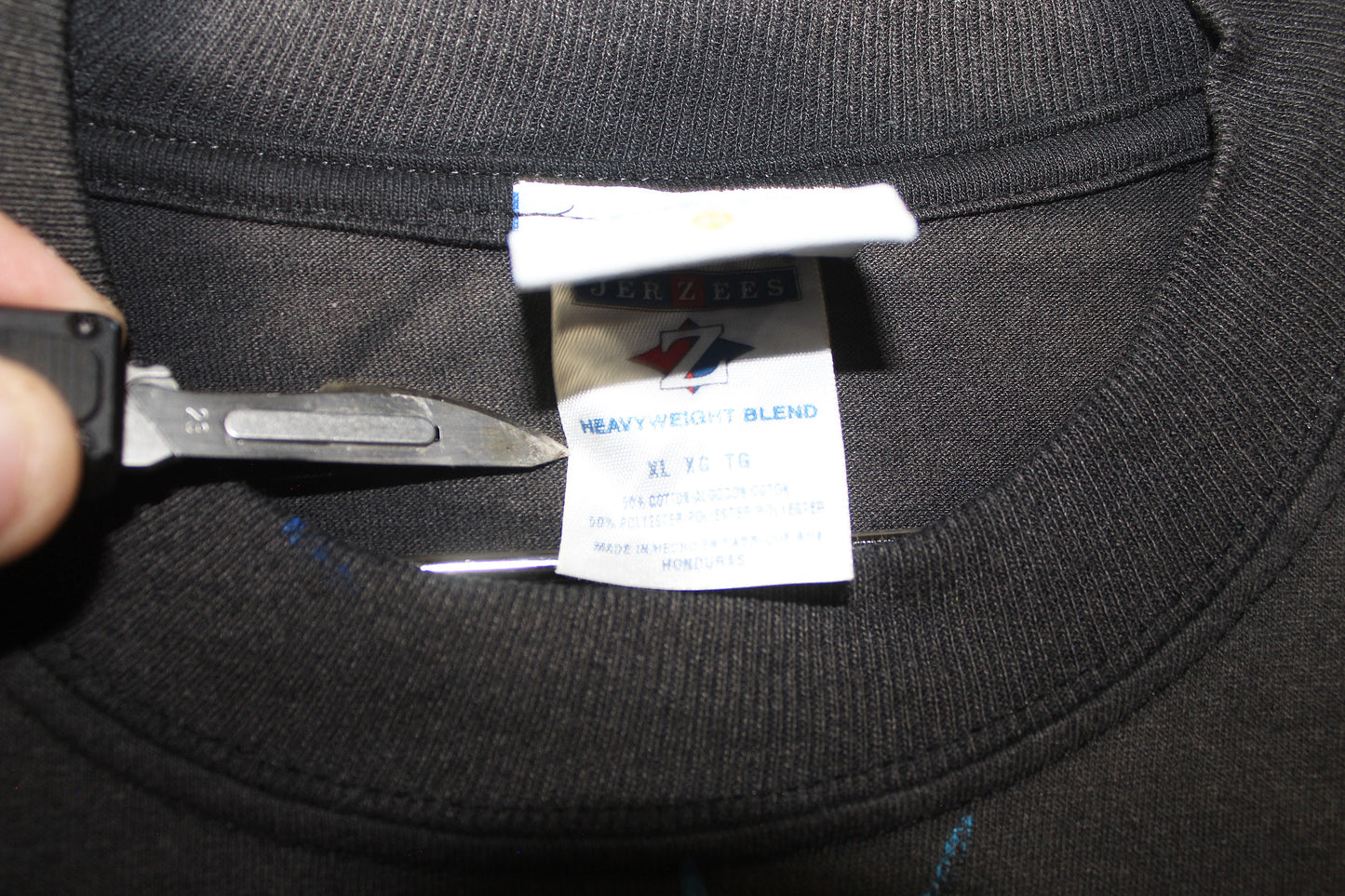 Willie Nelson on Faded 90's Era Jerzees Longsleeve (XL)