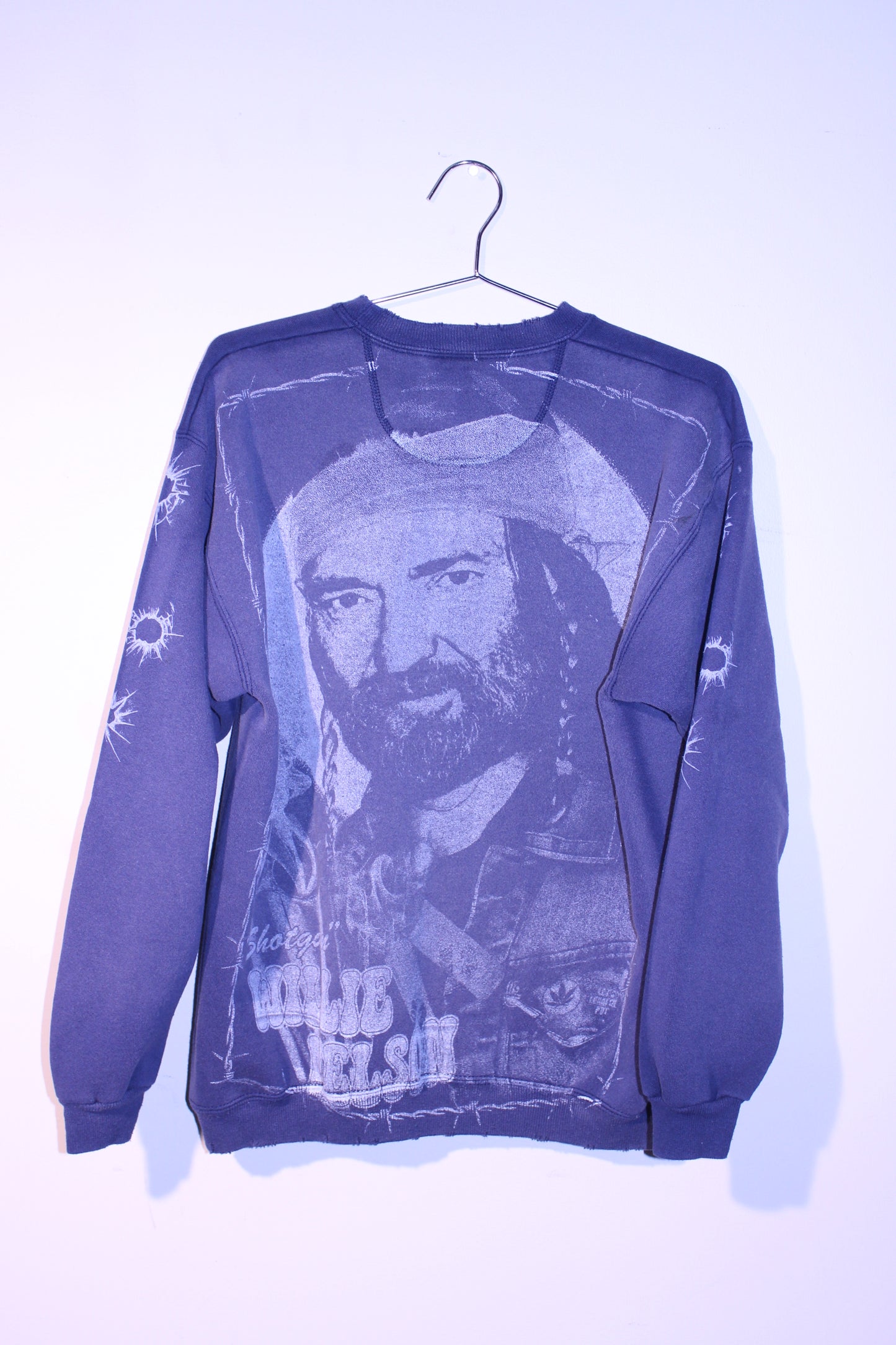 Willie Reverse print on vintage Hanes Premium Sweatshirt (M)