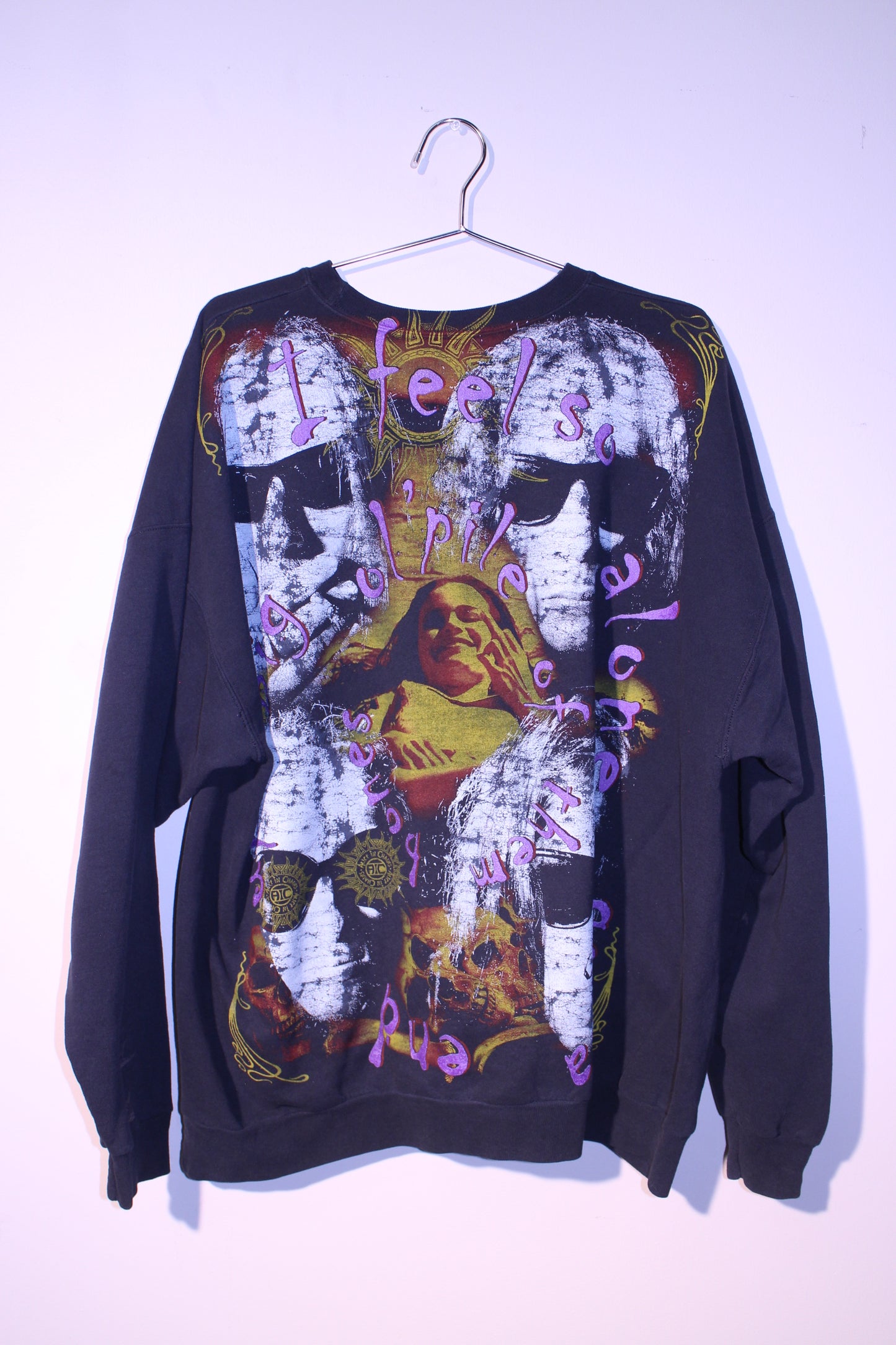 A.I.C on faded hanes Sweatshirt (XXL)