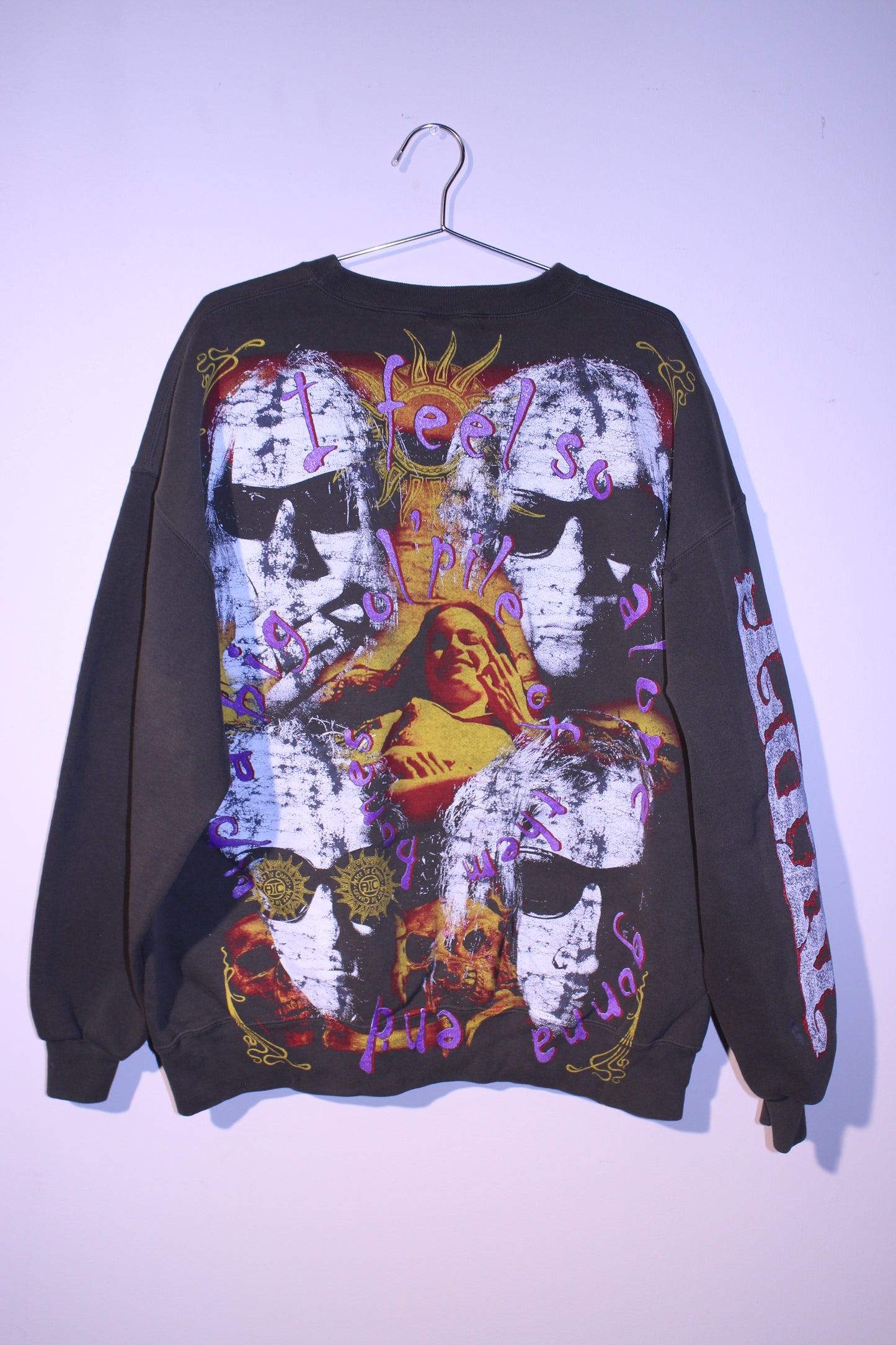 A.I.C on vintage Russell olive green sweatshirt (2XL)