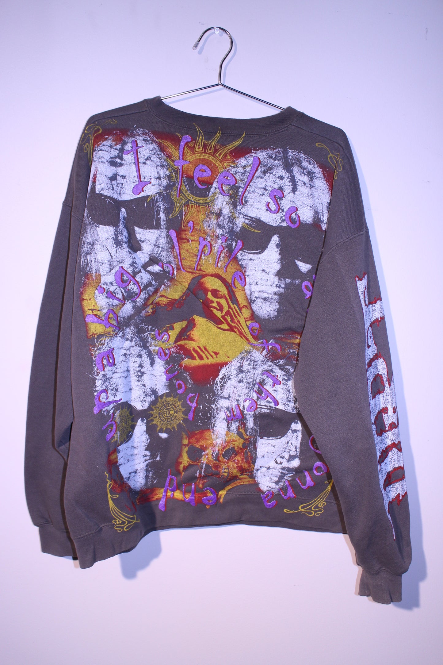 A.I.C on vintage brown sweatshirt (2X)