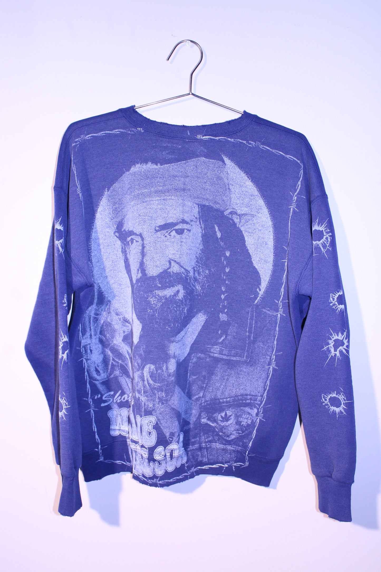 Willie reverse print on heavy faded Jerzees sweatshirt (XL)