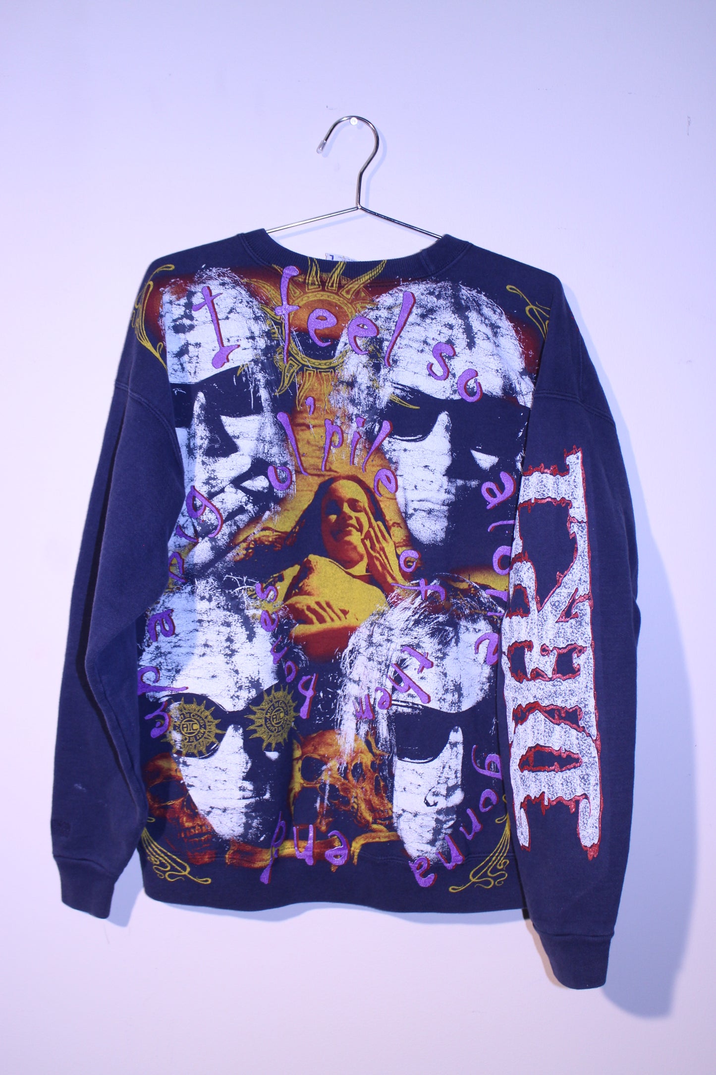 A.I.C on vintage discus navy sweatshirt (XL)