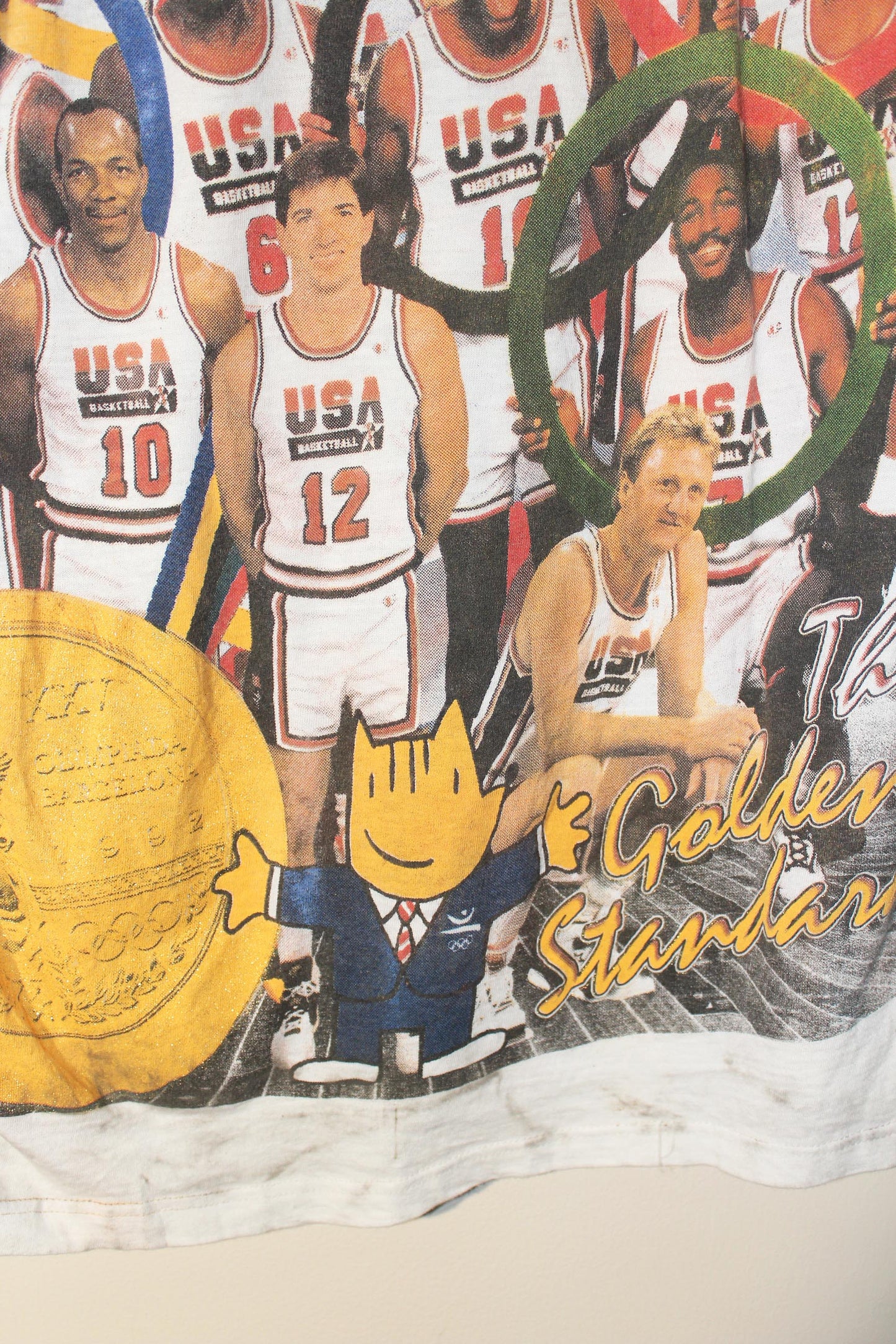 Dream Team on vintage single stitch THIN tee (L)