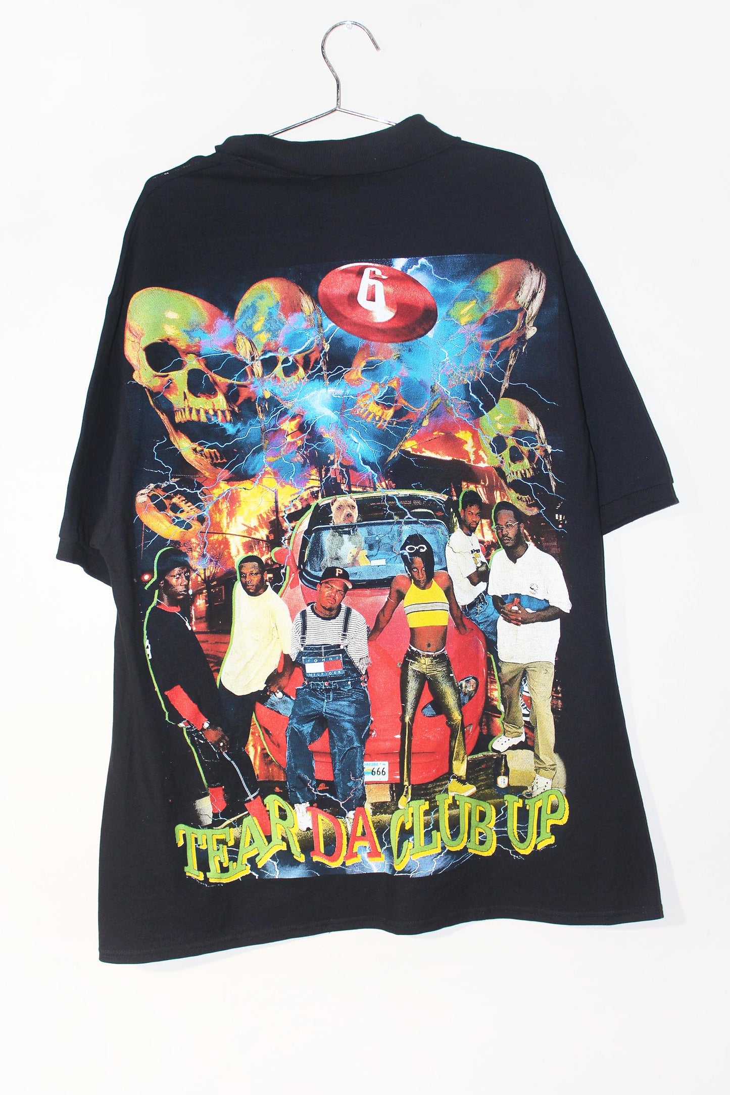 Three 6 Mafia on polo dress tee (poppin' my collar) (XXL)