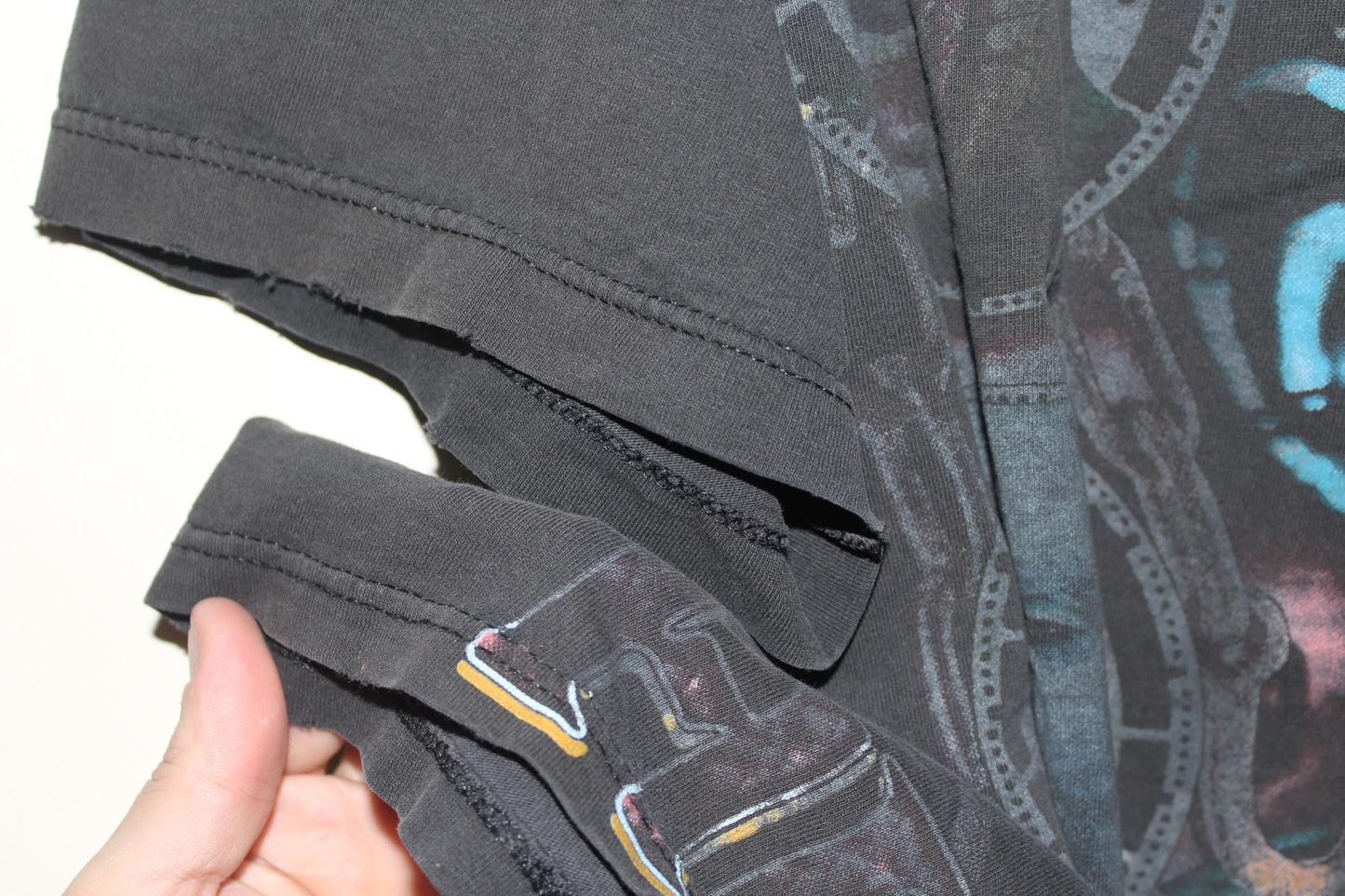 Heavy Distressed Vintage Jerzees Pocket tee (LG)