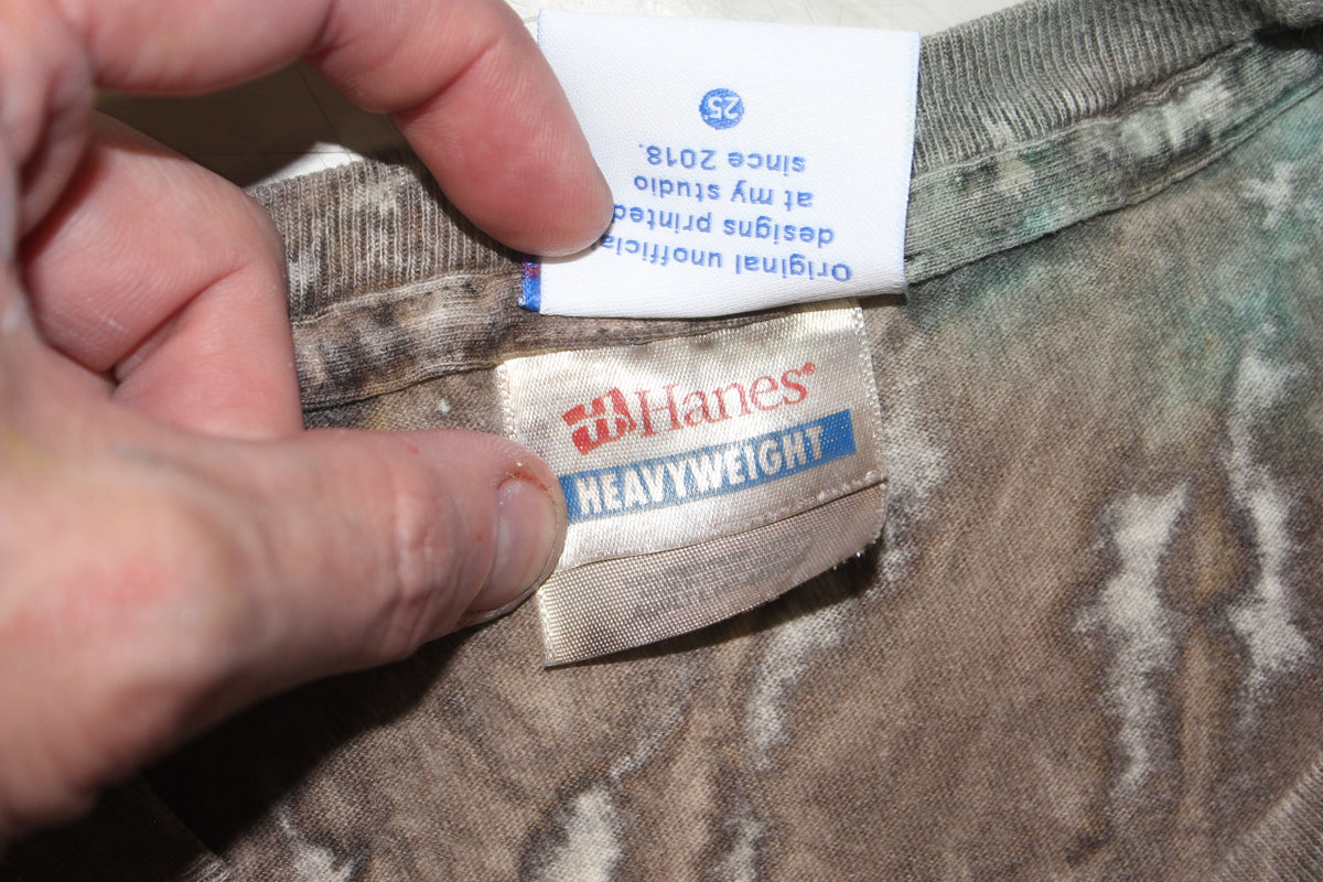 BSC PHISH Mashup print on vintage Hanes Heavyweight tie dye t-shirt (L)