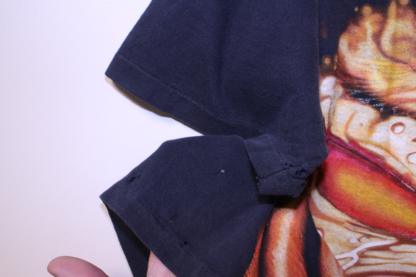 Hobgoblin/Spidey on faded harley overprint single stitch BSC shirt (L)
