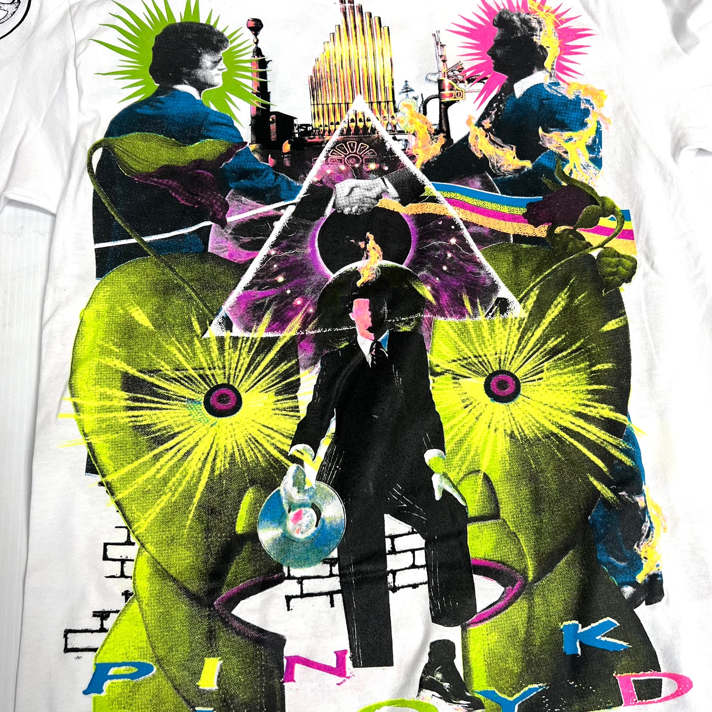 *White* Pink Floyd LIVE in concert Orig. fan art shirt