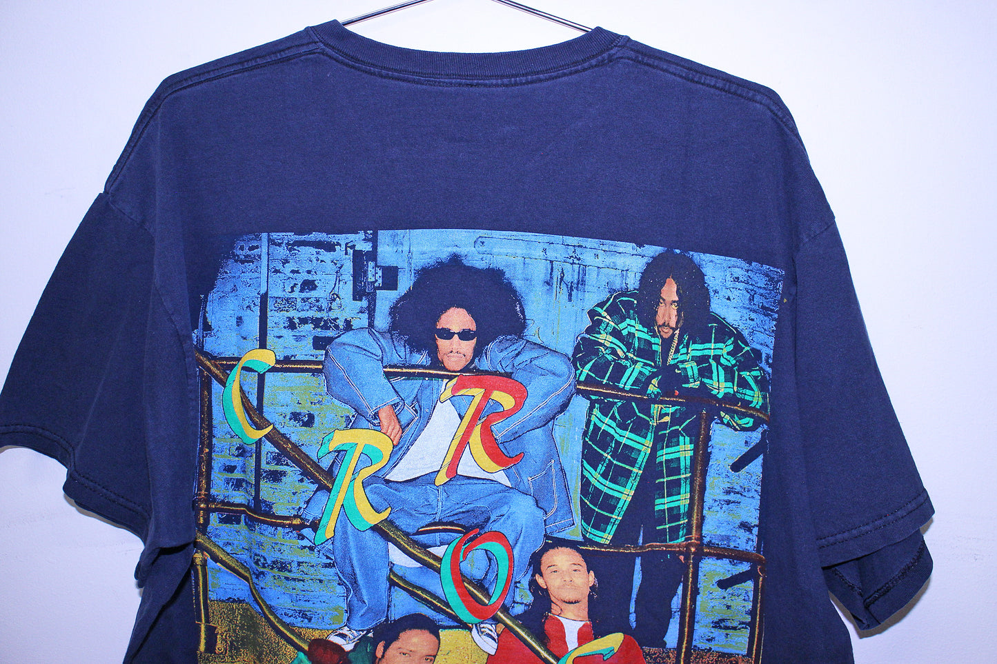 BTNH on faded navy tee (XL)