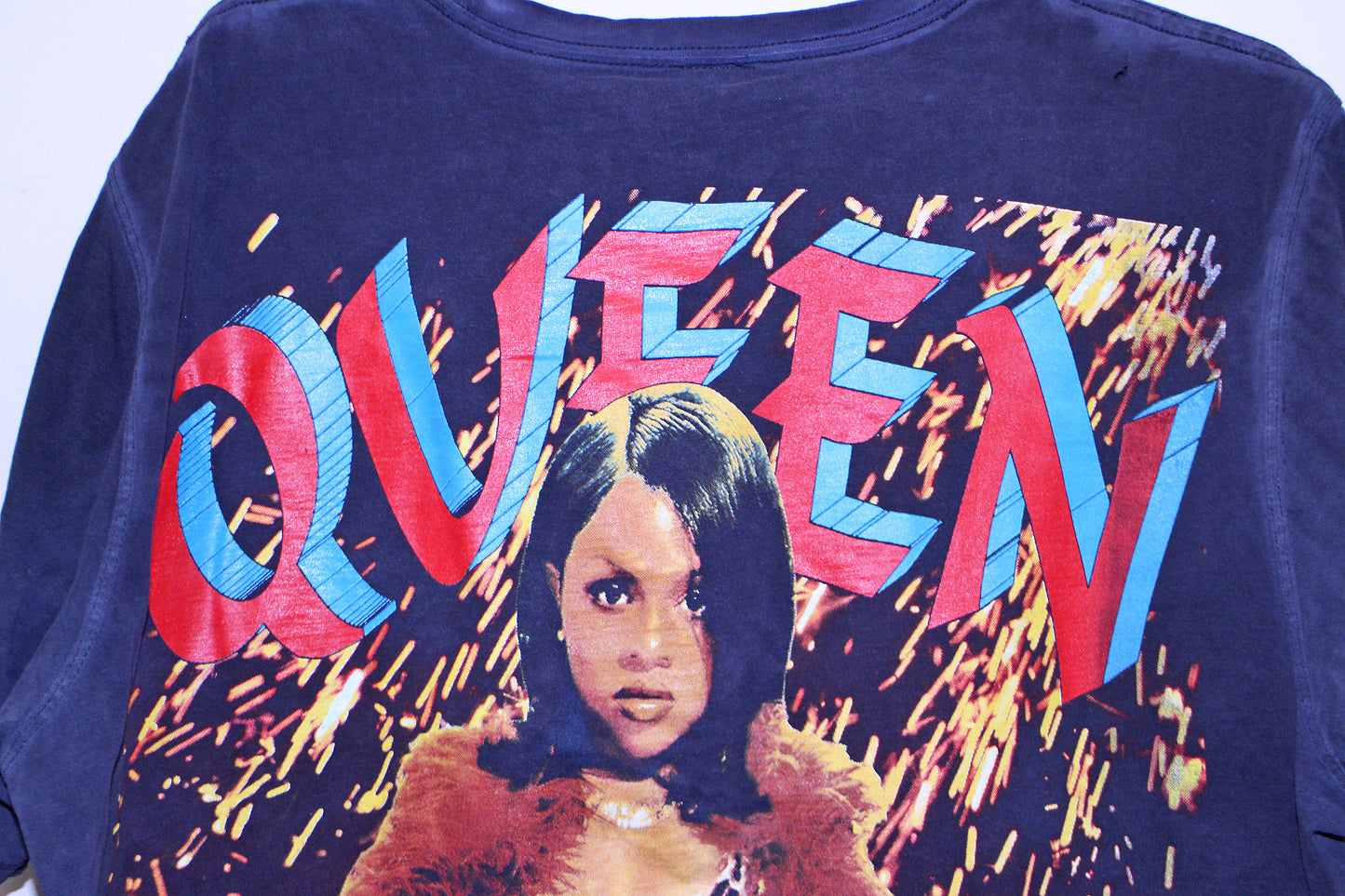 Lil Kim on faded worn unknown black tee (XL)