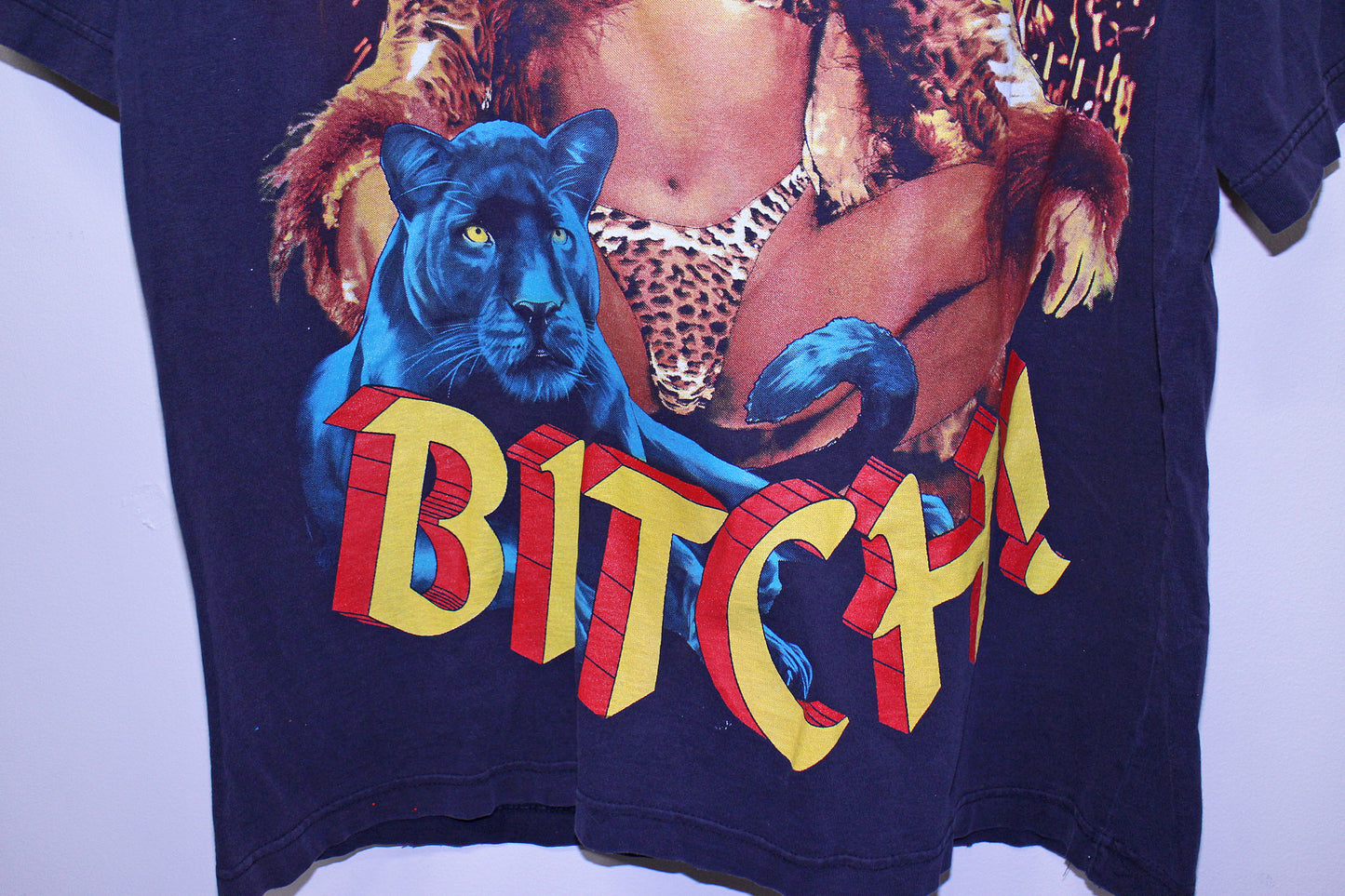 Lil Kim on Navy vintage A.Eagle Tee (L)
