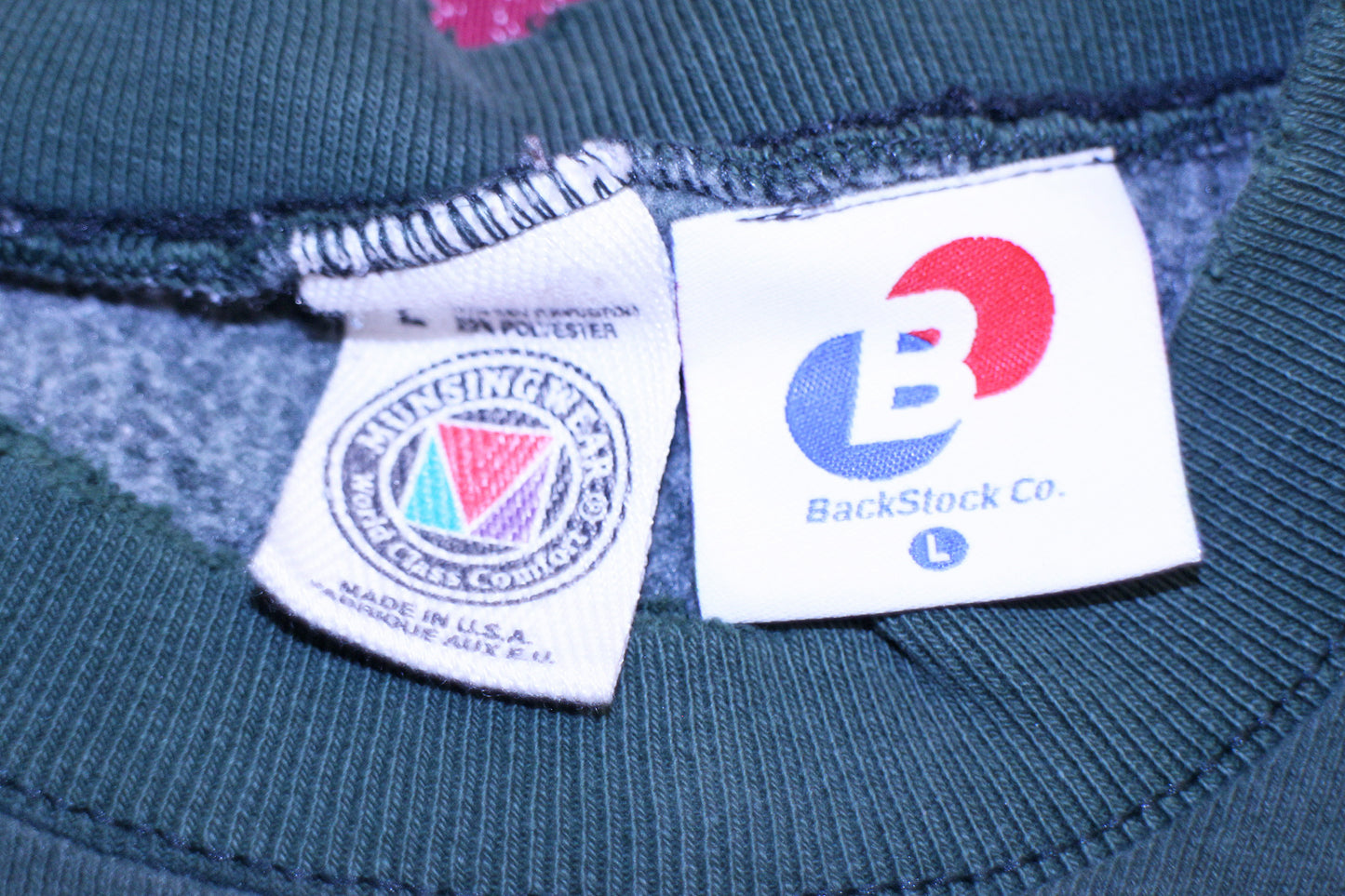 Wu Killa Bees on vintage Munsingwear sweatshirt (L)