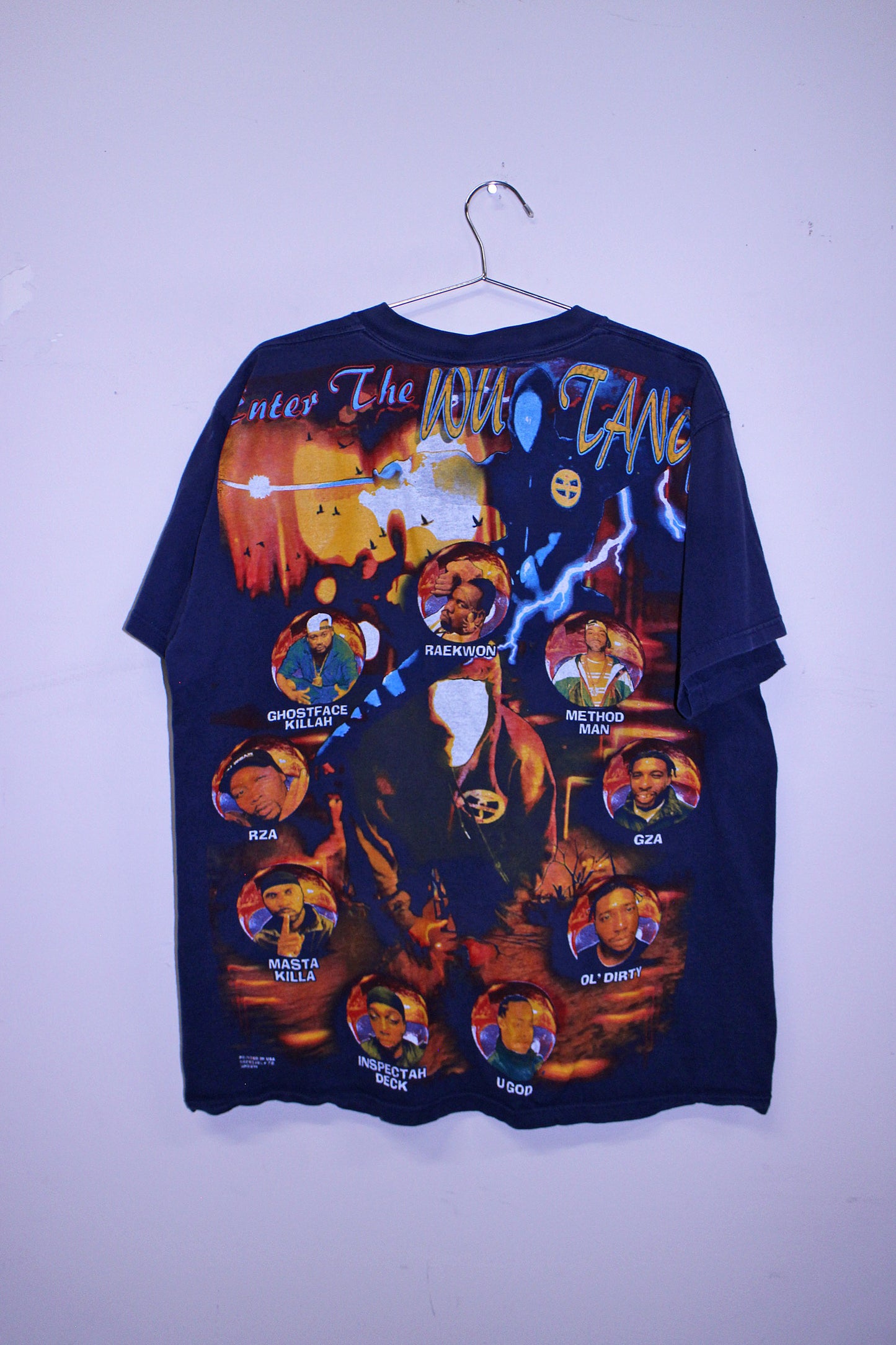 Wu Army on vintage Discus Navy tee (XL)