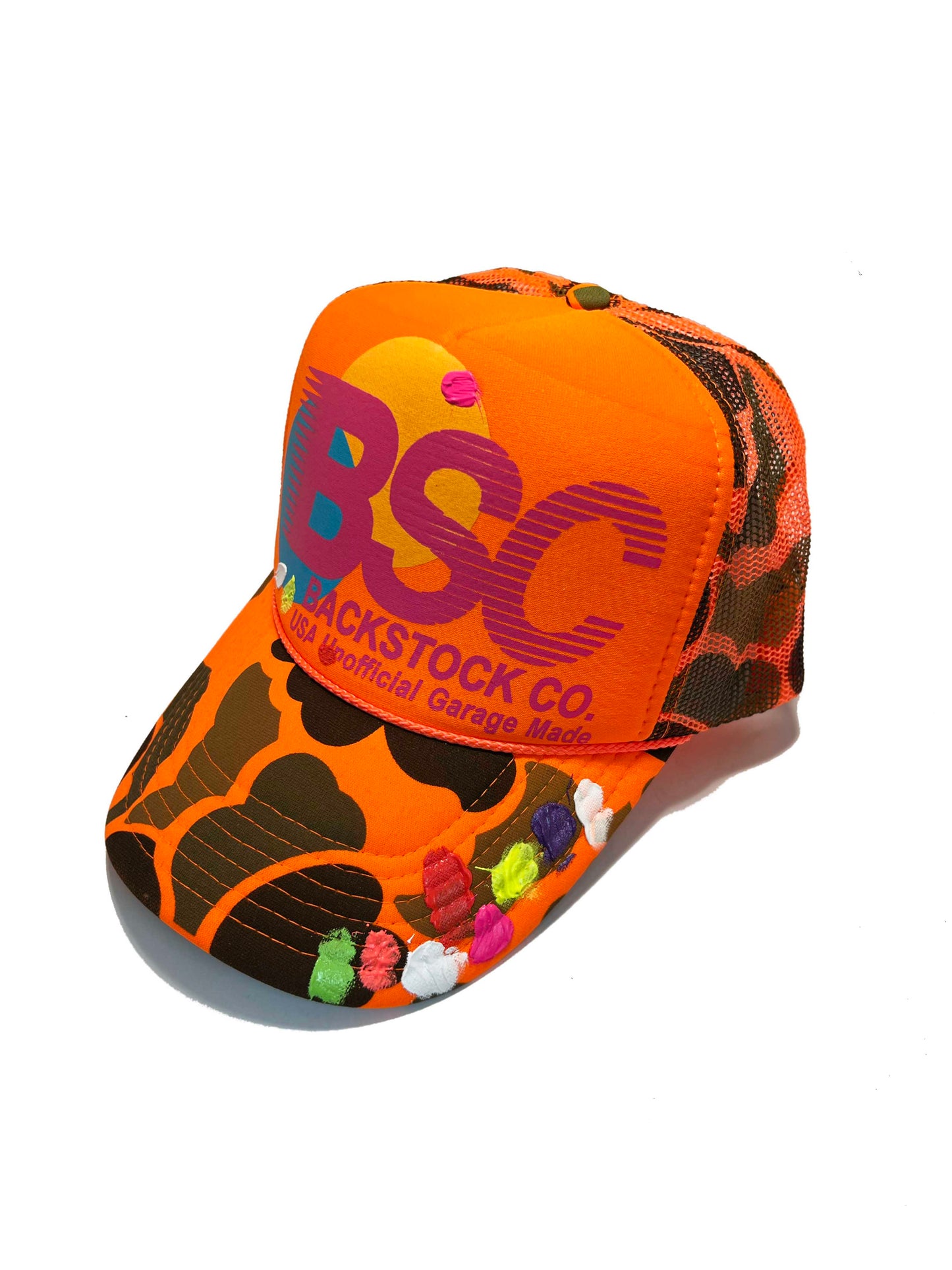 "BSC Garage Made" Trucker Hat (NEON CAMO)