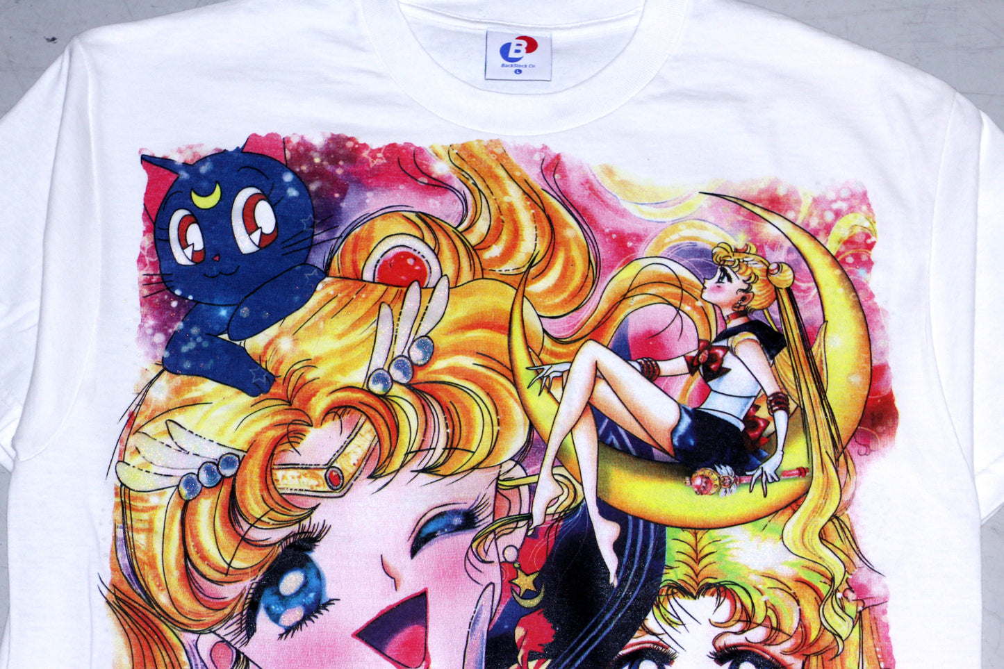 'In the name of the Moon!' Orig. fan art tee *2 Sided Print*