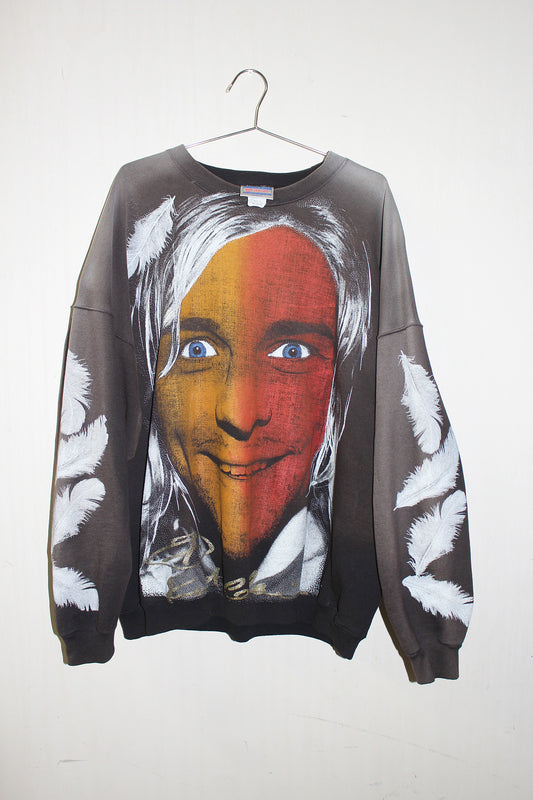 NIRVANA on Heavy Faded Hanes Sweatshirt (XXL)