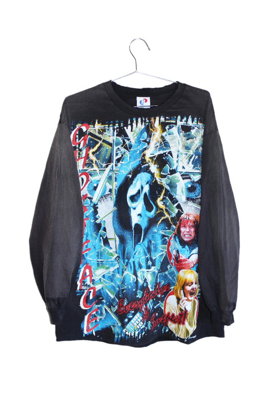 Scream/Ghostface on faded BSC longsleeve (XL)