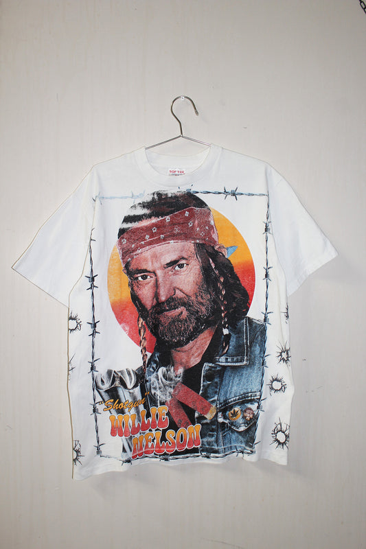 Willie Nelson on vintage single stitch Sof Tee (L)