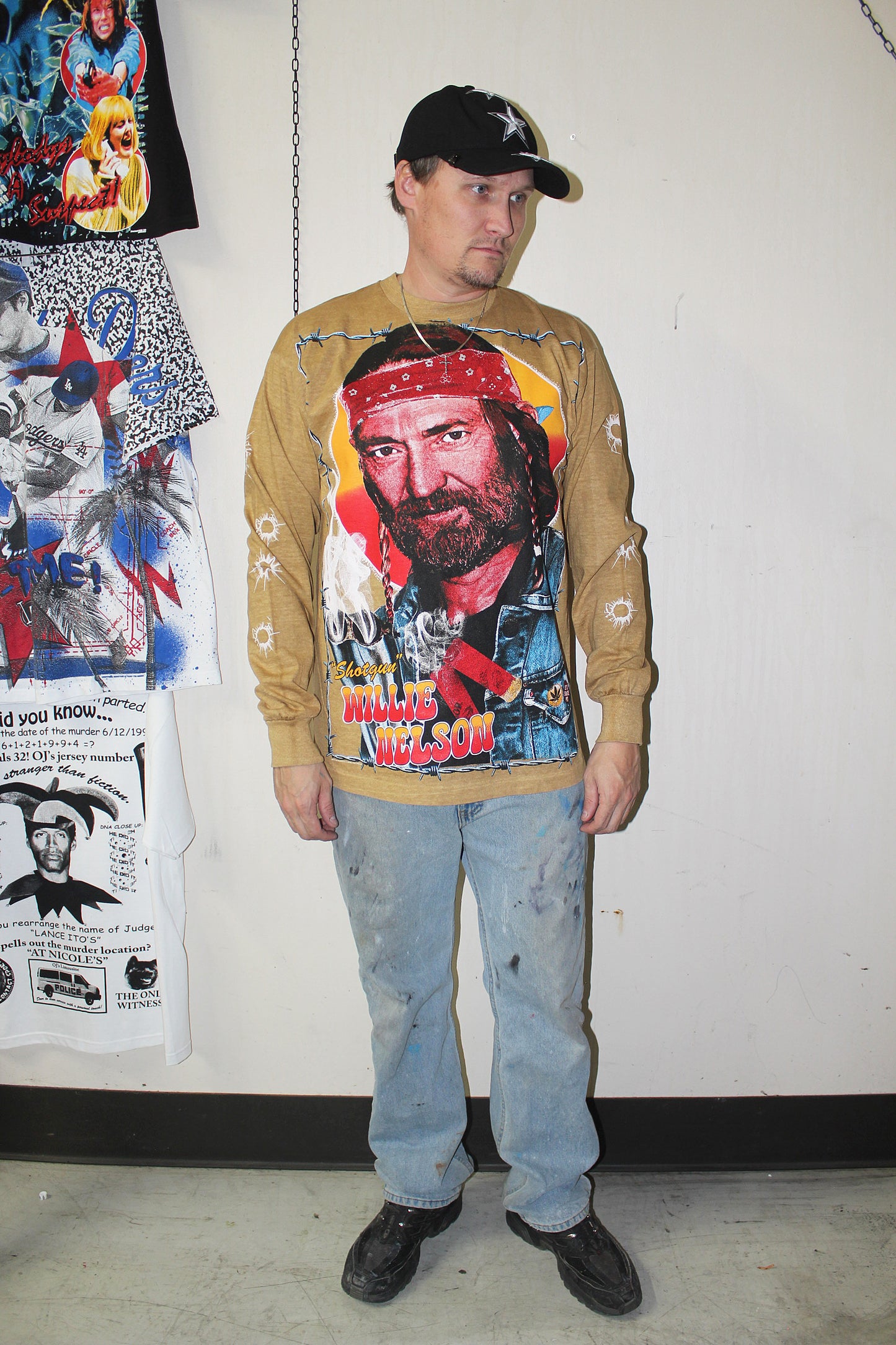 *Vintage F.O.T.L* Shotgun Willie Orig. fan art long sleeve shirt