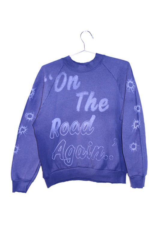 Willie Nelson Faded reverse print sweater (L)