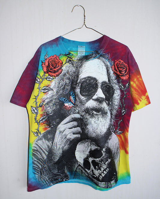 Fare Thee Well Jerry Anvil Tie Dyed 00's Anvil tee (L)