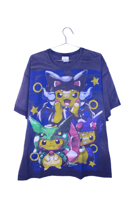 Poncho Pika on Faded navy vintage tee (XXL)