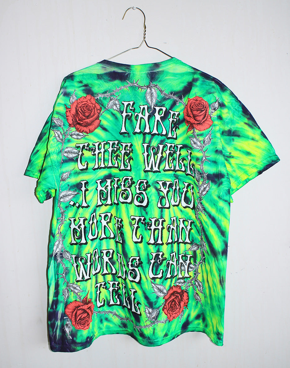 Fare Thee Well Jerry Neon Tie Dyed tee (XL)