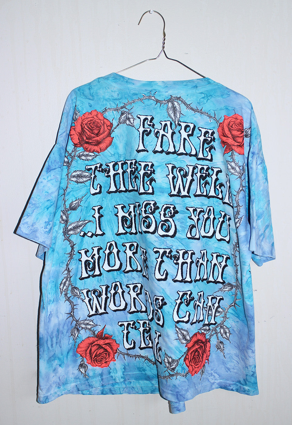 Fare Thee Well Jerry Vintage Single Stitch Tie Dyed Tee (XXL)