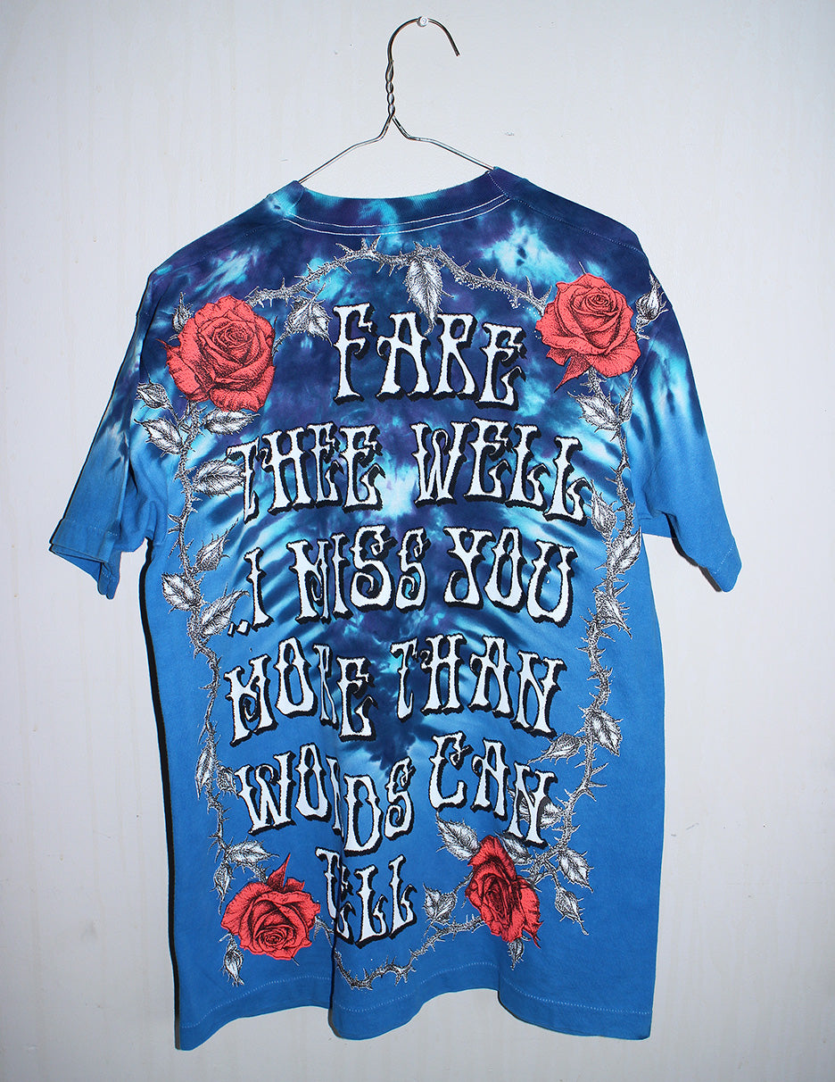 Fare Thee Well Jerry Vintage Liquid Blue Single Stitch Dyed (L)