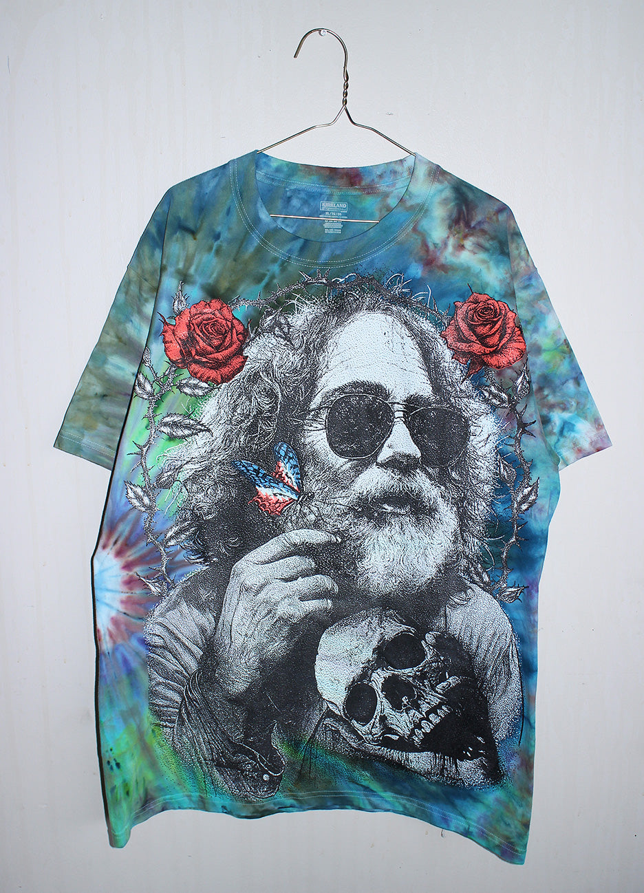 Fare Thee Well Jerry on modern Costco blank tee (XL)