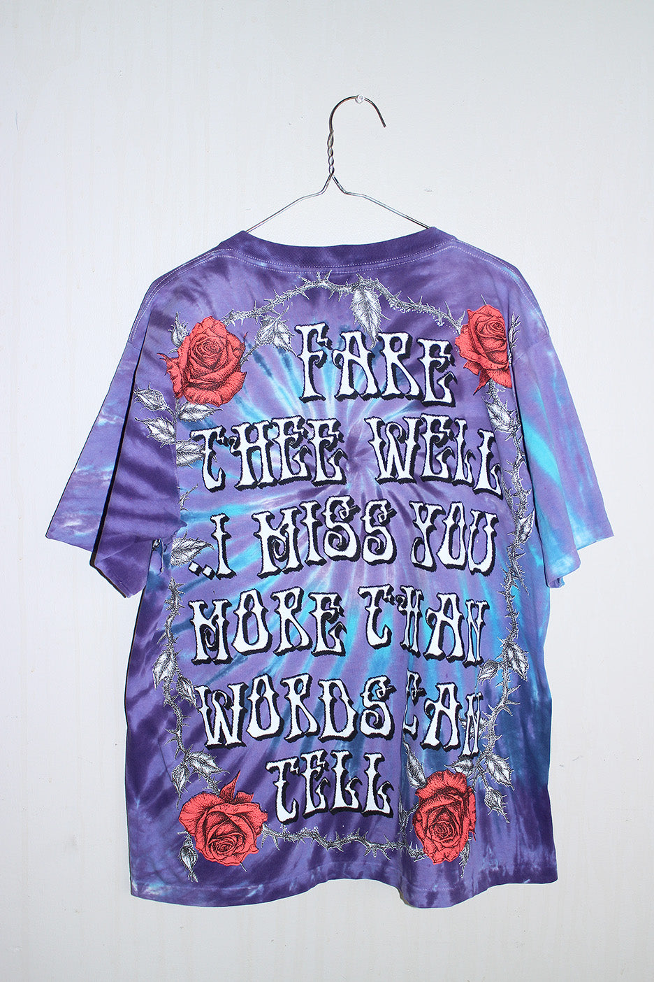 Fare Thee Well Jerry Sundog Single Stitch tie dyed tee (L)