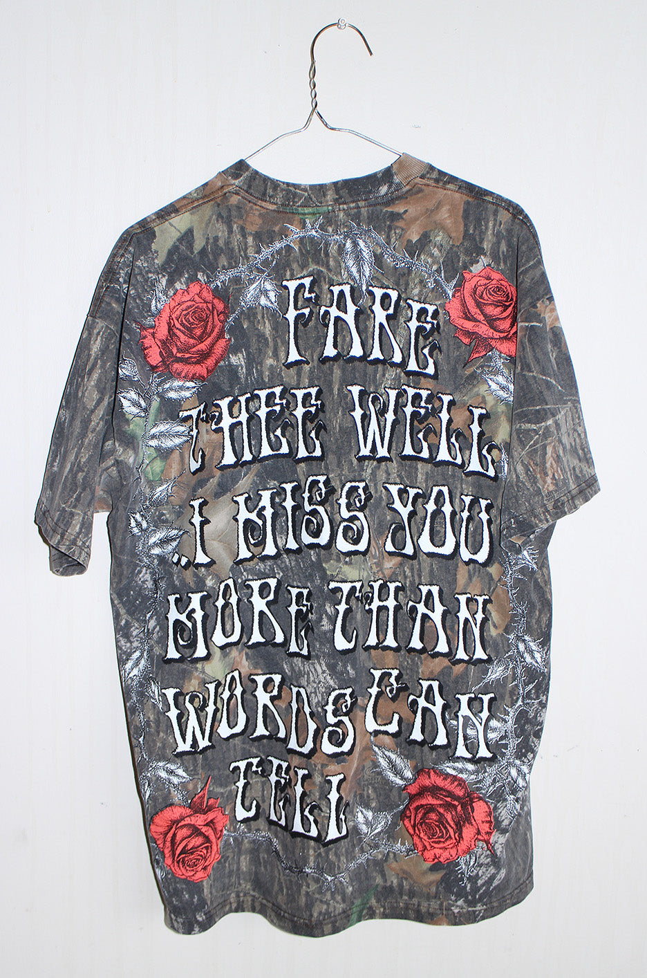 Fare Thee Well Jerry vintage Jerzees Camo tee (L)