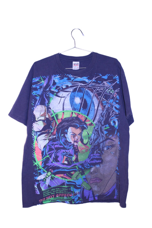 Aeon Flux on vintage anvil shirt (XL)
