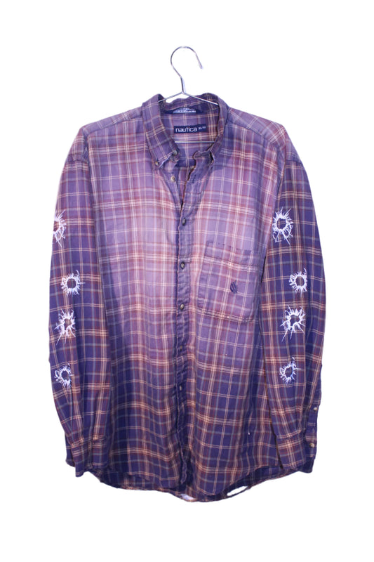 Faded Willie Nelson On Nautica cotton button up (XL)