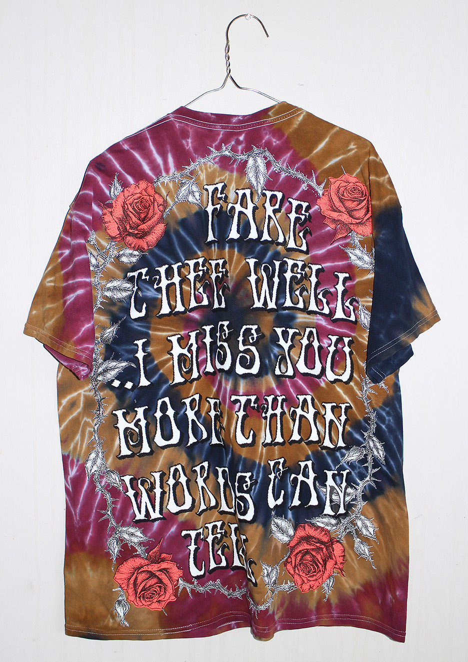 Fare Thee Well Jerry Tie Dyed 00's gildan Tee (XL)