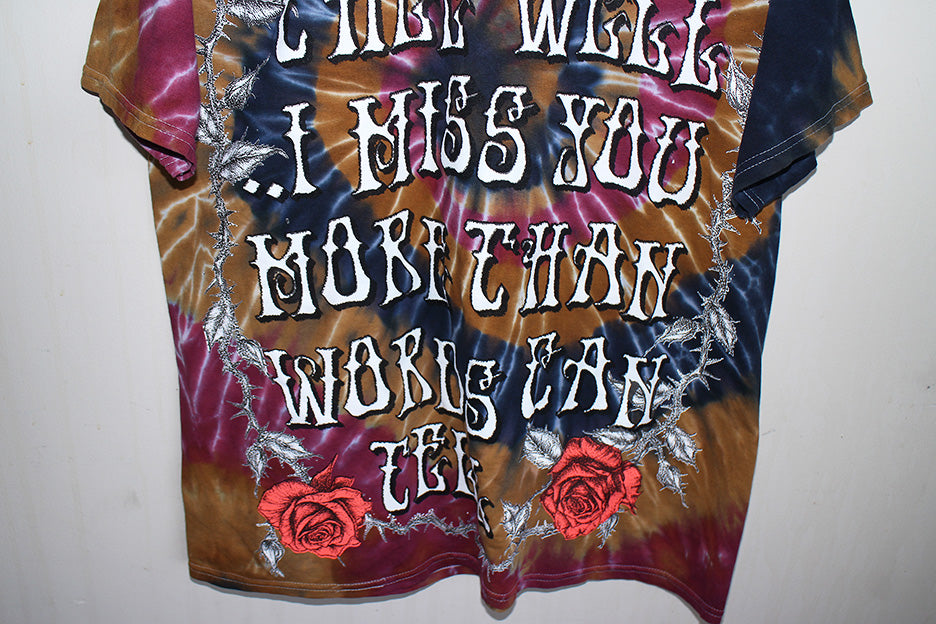 Fare Thee Well Jerry Tie Dyed 00's gildan Tee (XL)