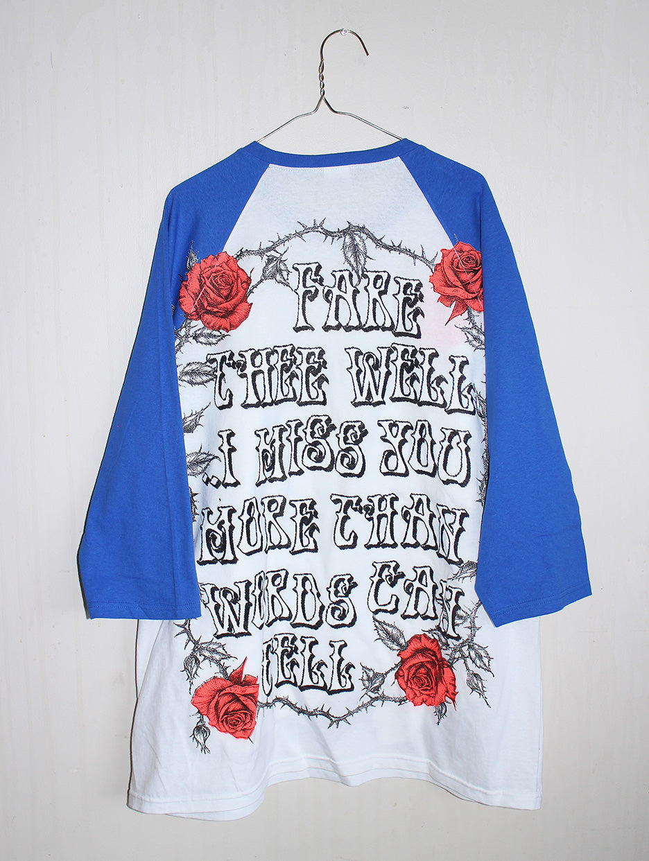 Fare Thee Well Jerry Tie Dyed 00's Anvil Raglan Tee (XXL)