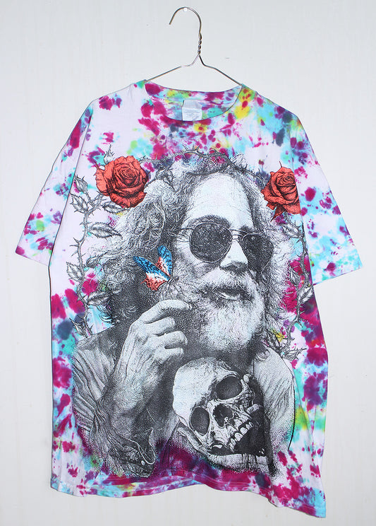 Fare Thee Well Jerry Tie Dyed 95' era Hanes Beefy Tee (XL)