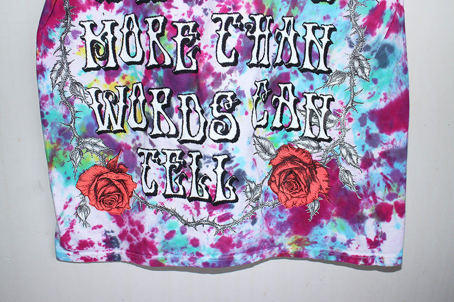 Fare Thee Well Jerry Tie Dyed 95' era Hanes Beefy Tee (XL)