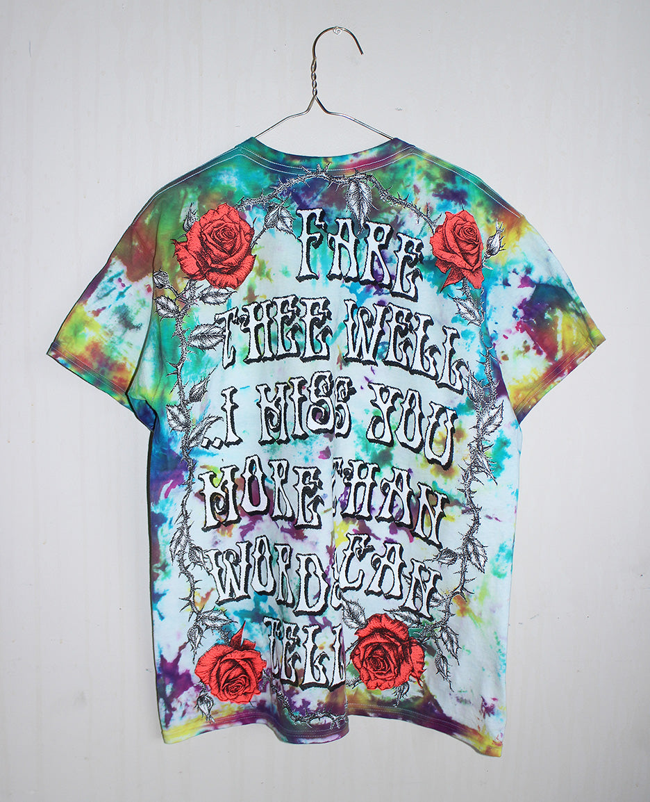 Fare Thee Well Jerry Tie Dyed modern gildan Tee (M)