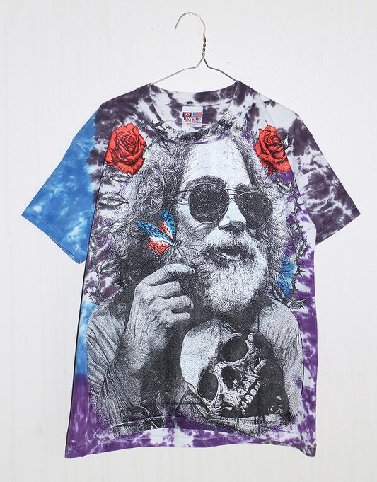 Fare Thee Well Jerry Tie Dyed Bayside Tee (L)