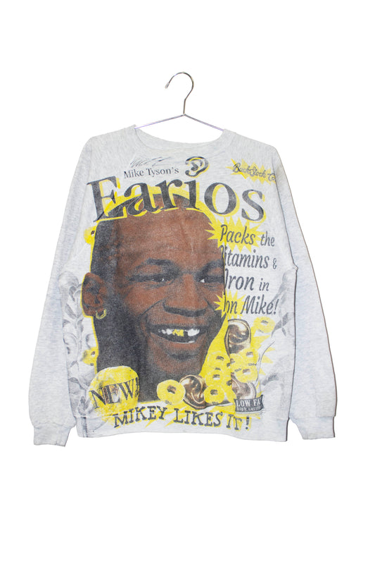 BSC faded Tyson Earios on vintage heather sweatshirt (L)