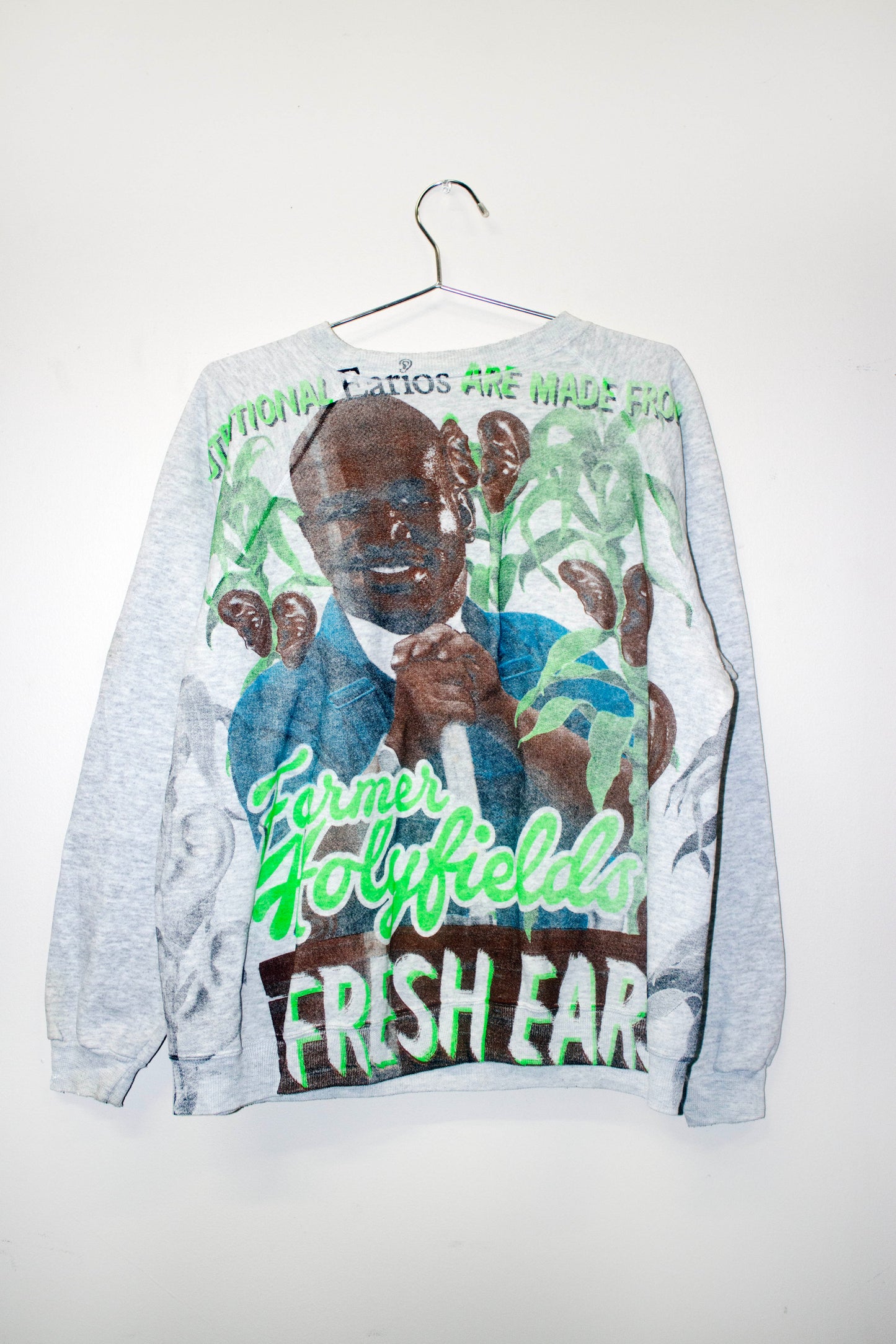 BSC faded Tyson Earios on vintage heather sweatshirt (L)
