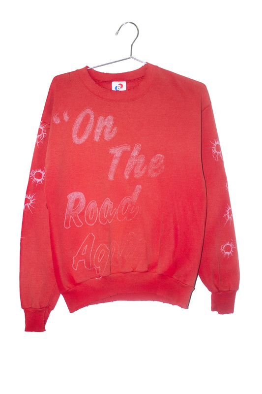 WIllie Nelson Mono Print on Vintage faded Sweatshirt (M)