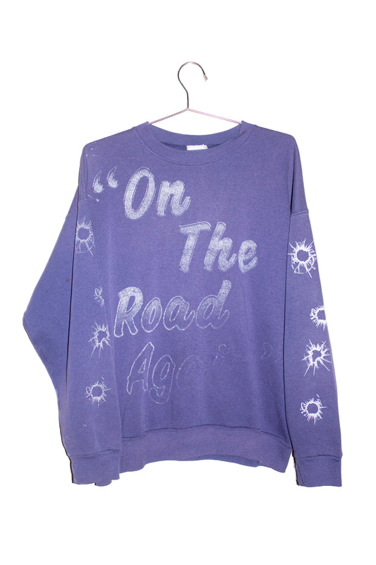 BSC Willie Nelson Mono print on faded vintage sweatshirt (L)