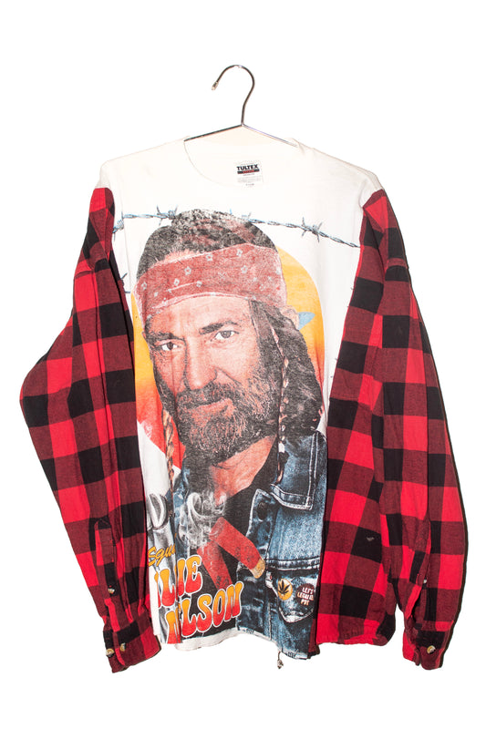BSC Willie Nelson Flannel Tee @wedriphere rework (L-XL)