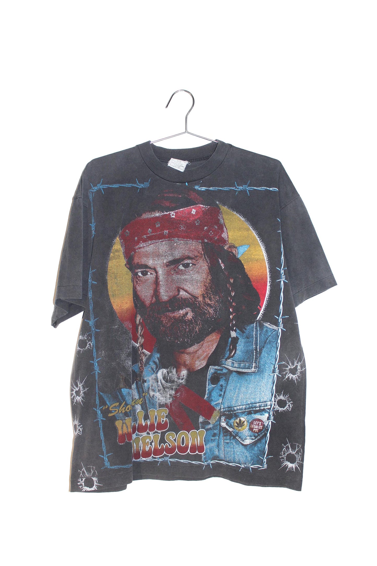 BSC faded willie nelson on vintage single stitch blank (L)