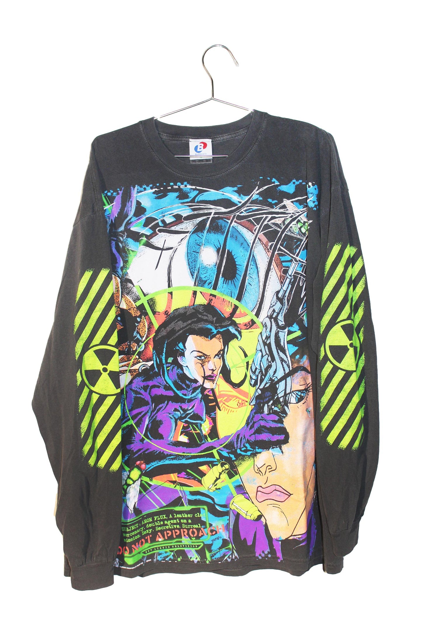 Aeon Flux on Comfort Colors Pepper long sleeve (2X)